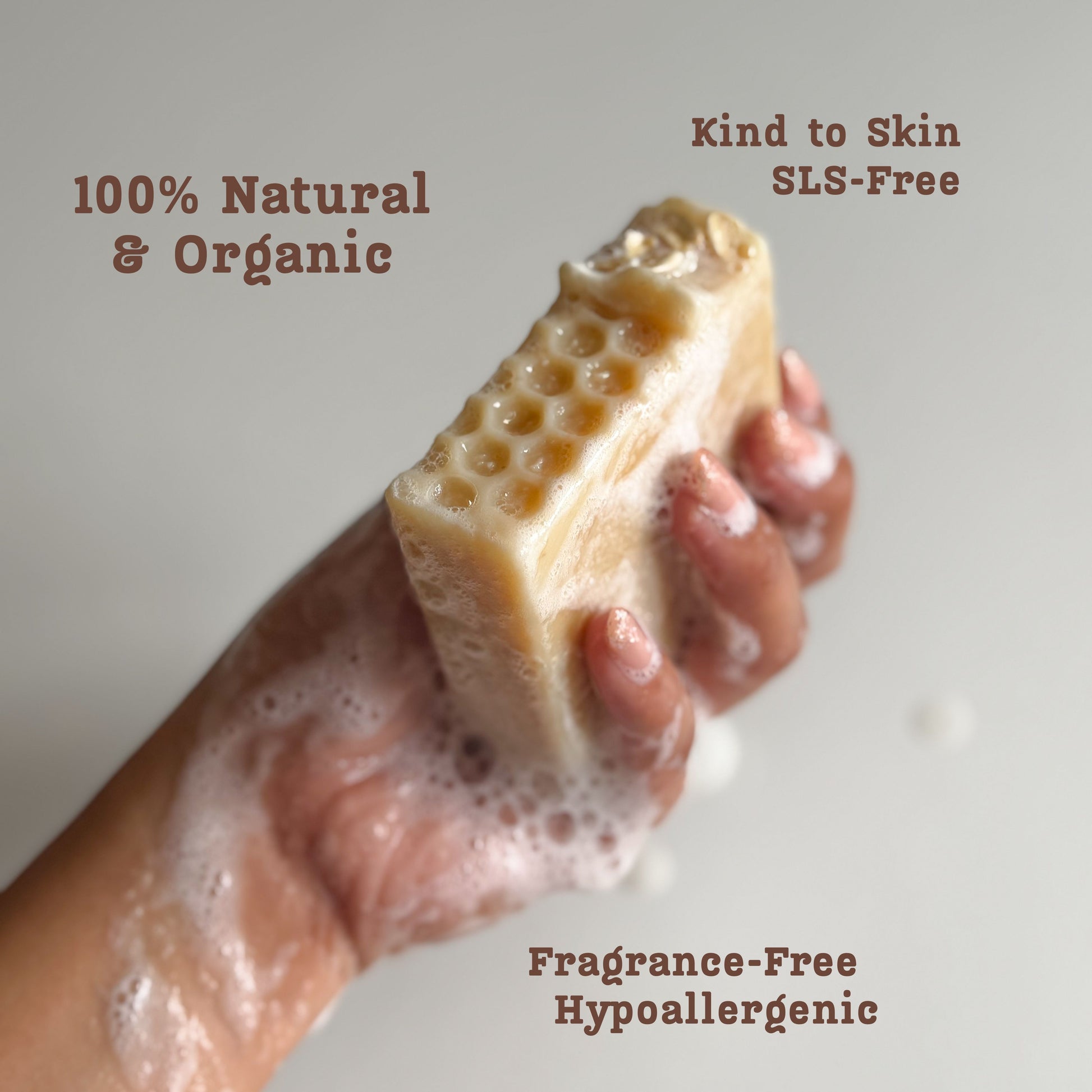 Handmade Honey and Oats Goat Milk Soap Bar for Sensitive Skin