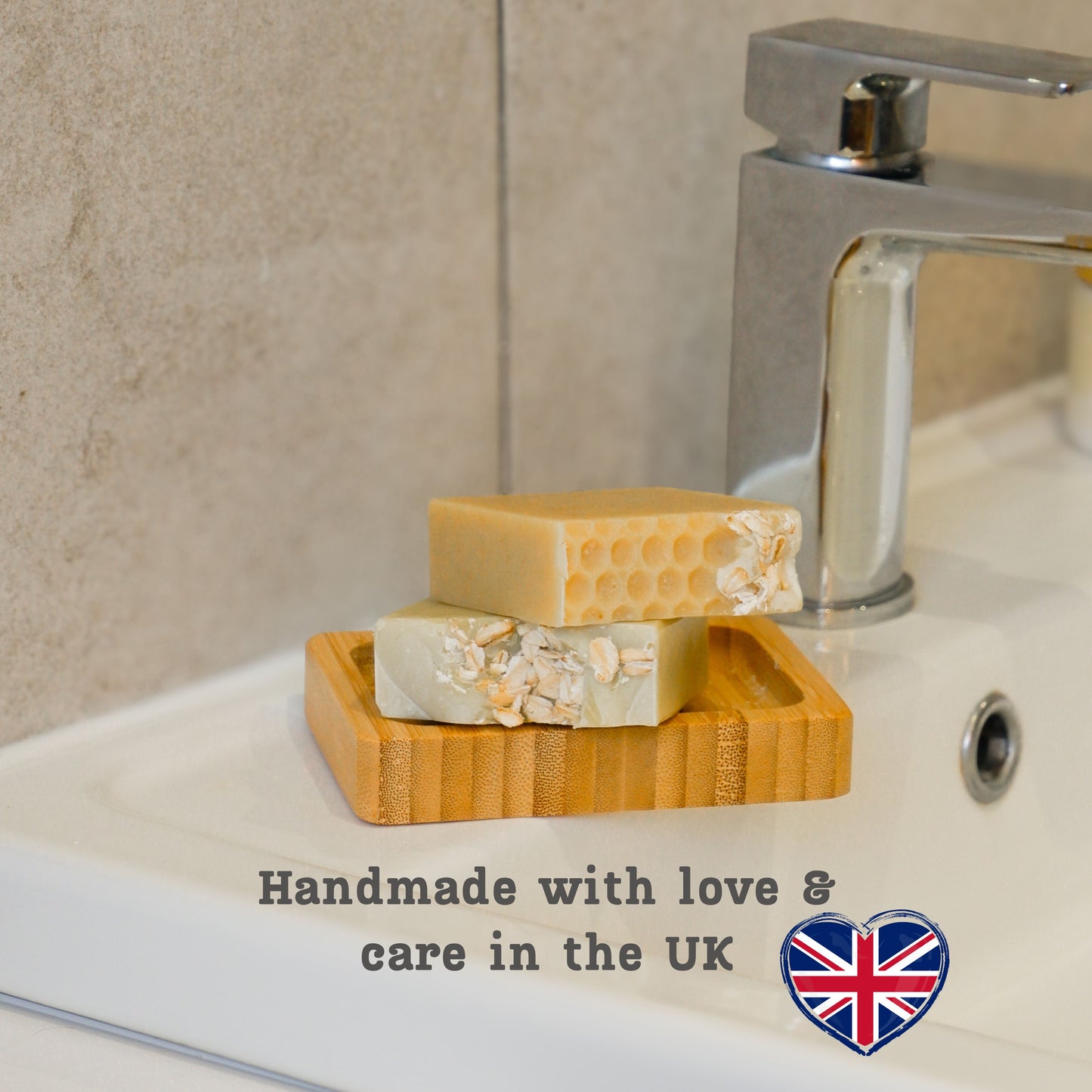 Handmade Honey and Oats Goat Milk Soap Bar for Sensitive Skin