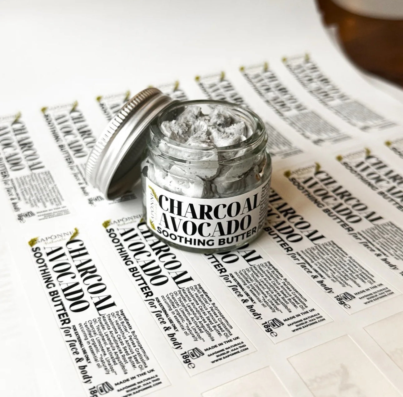 Avocado & Charcoal Soothing Butter (For Face & Body) - Sapónne Naturals