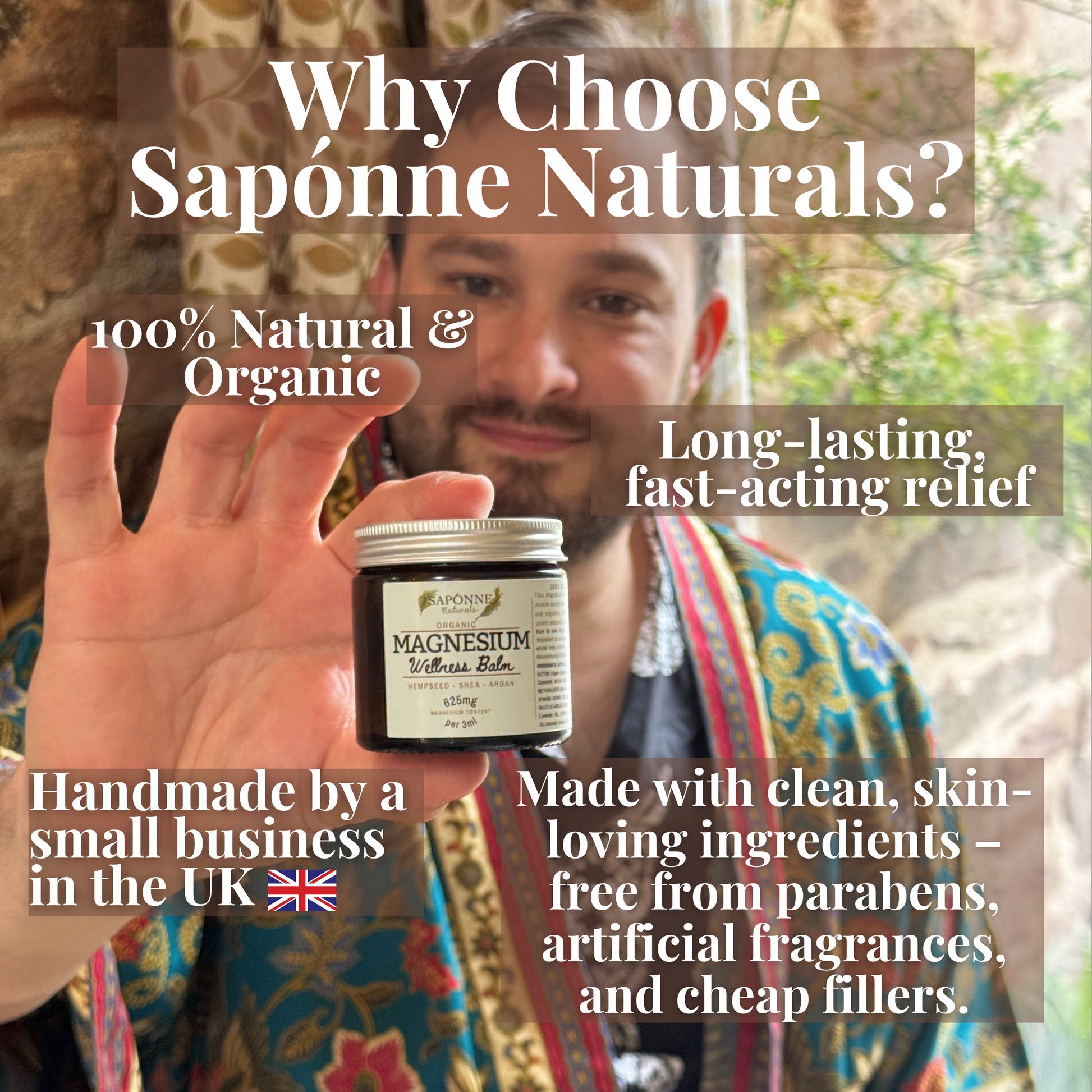 Magnesium Wellness Balm - Sapónne Naturals for sleep and muscle relief