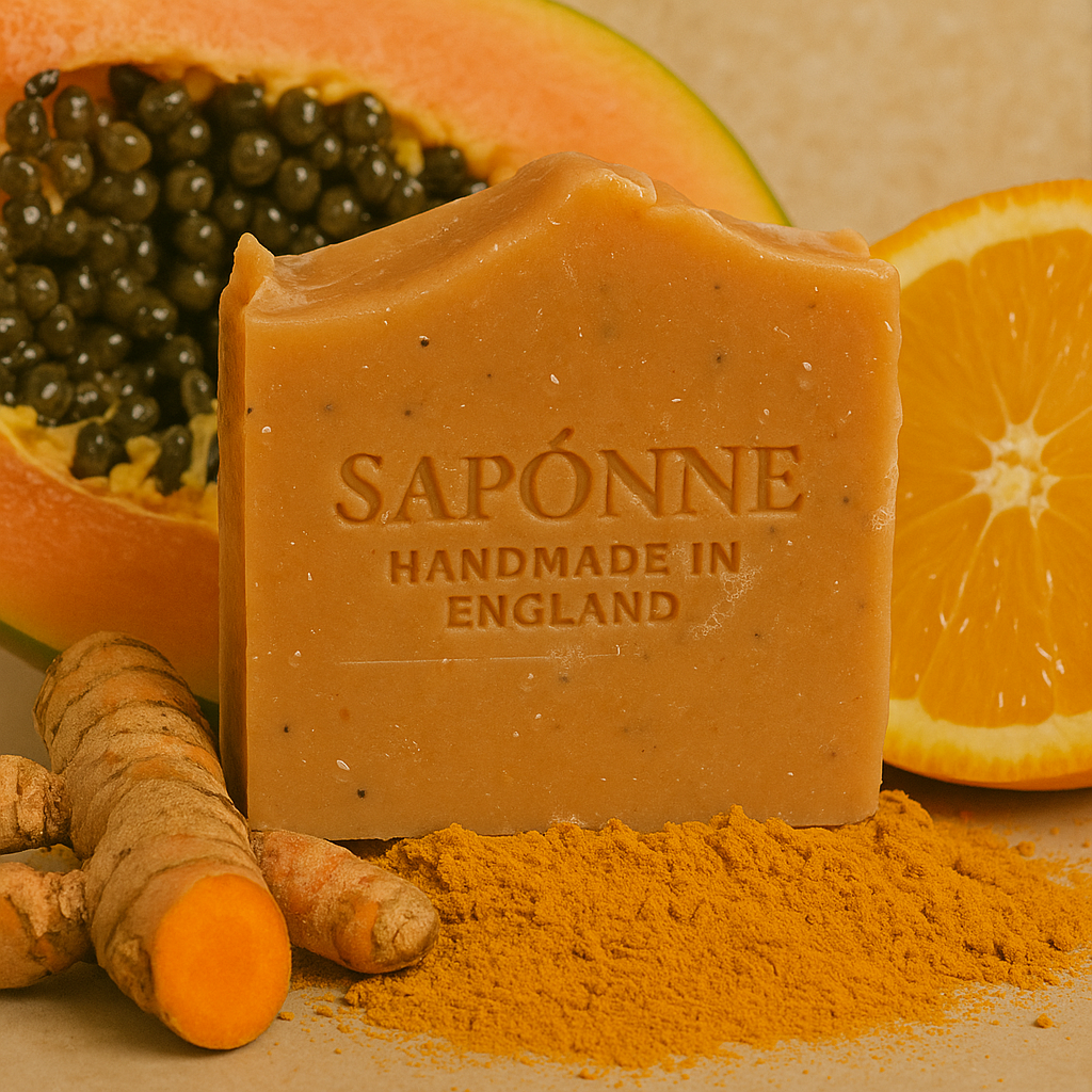 Turmeric and Papaya Goat Milk Soap Sapónne Naturals