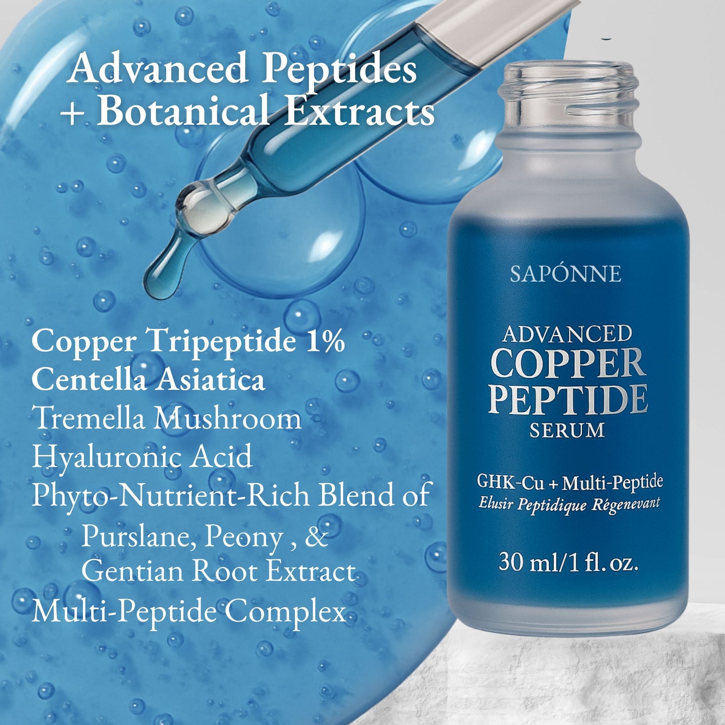 Copper peptide serum saponne naturals
