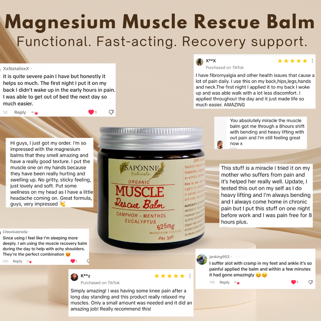 Magnesium Muscle Rescue Balm - Sapónne Naturals