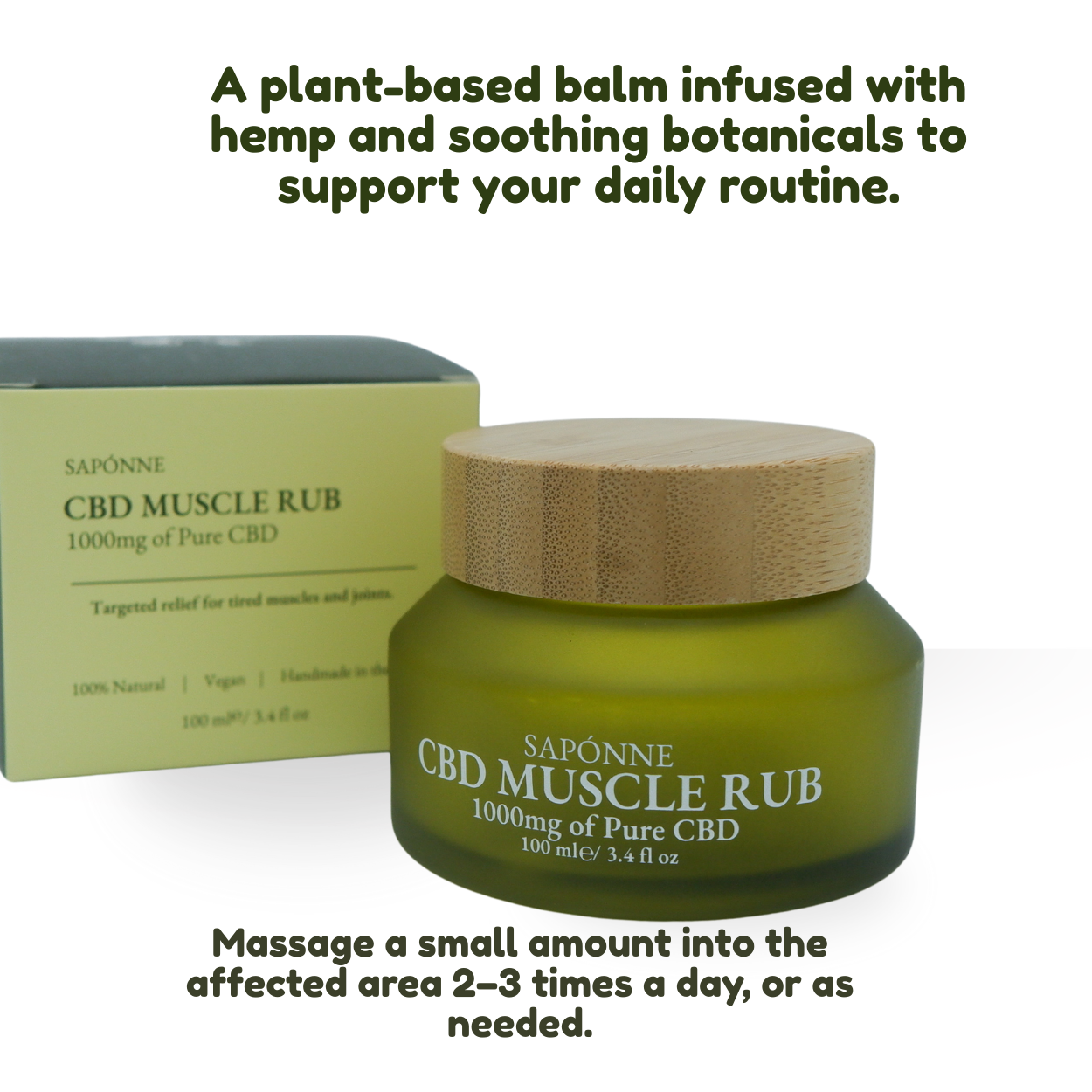 1000mg CBD Balm Jar – High Strength Topical Skincare