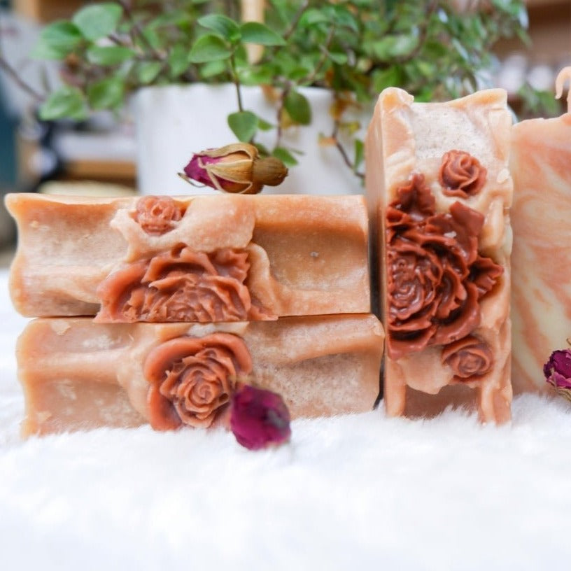 Rose Geranium Goat Milk Soap - Sapónne Naturals