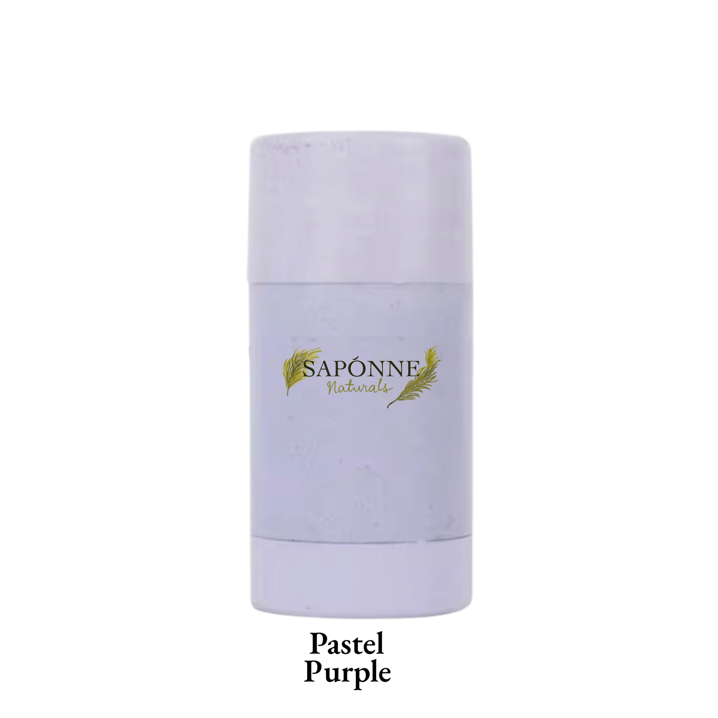 Pastel purple container with 'Saponne Naturals' logo on a white background