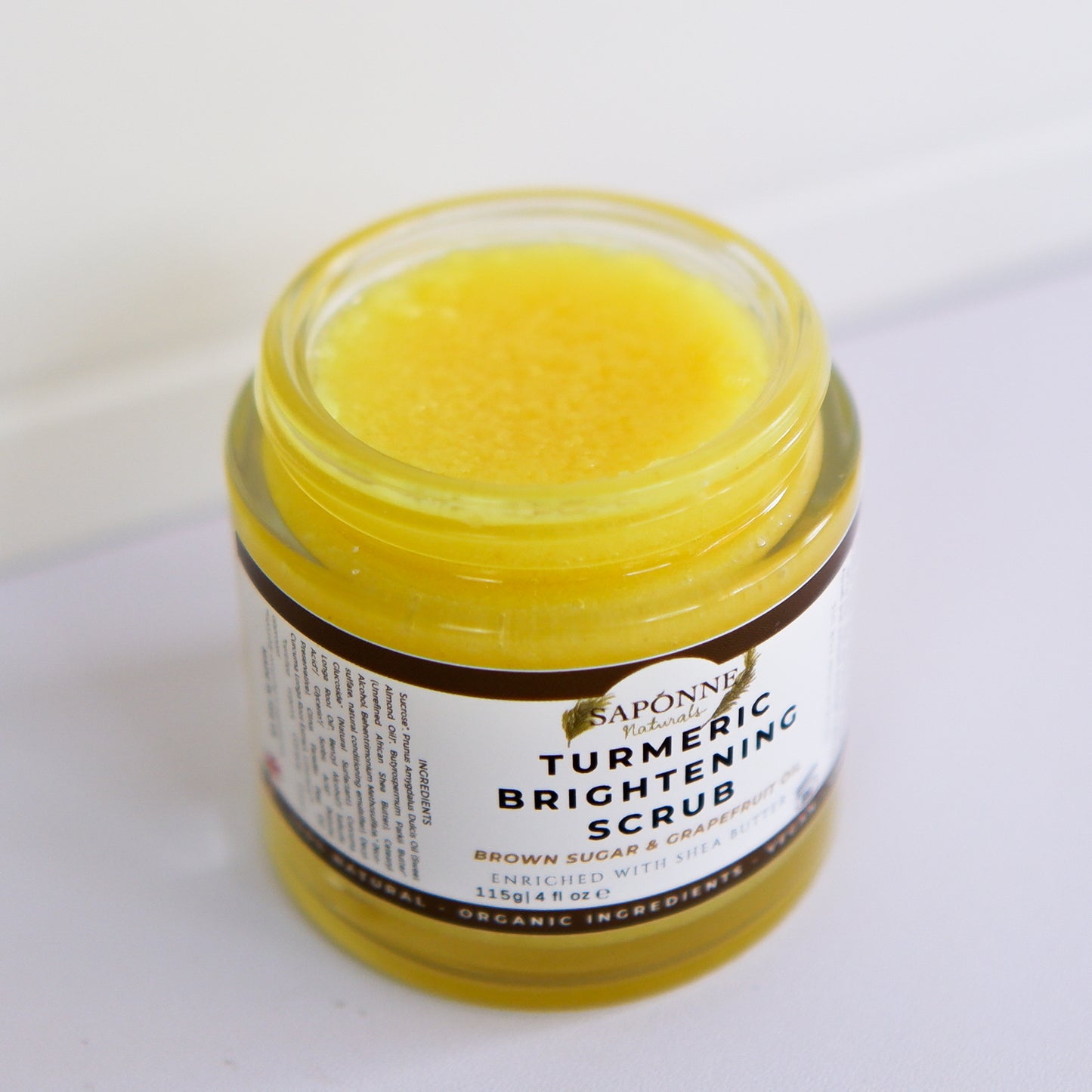 Organic turmeric exfoliator for hyperpigmentation and acne scars