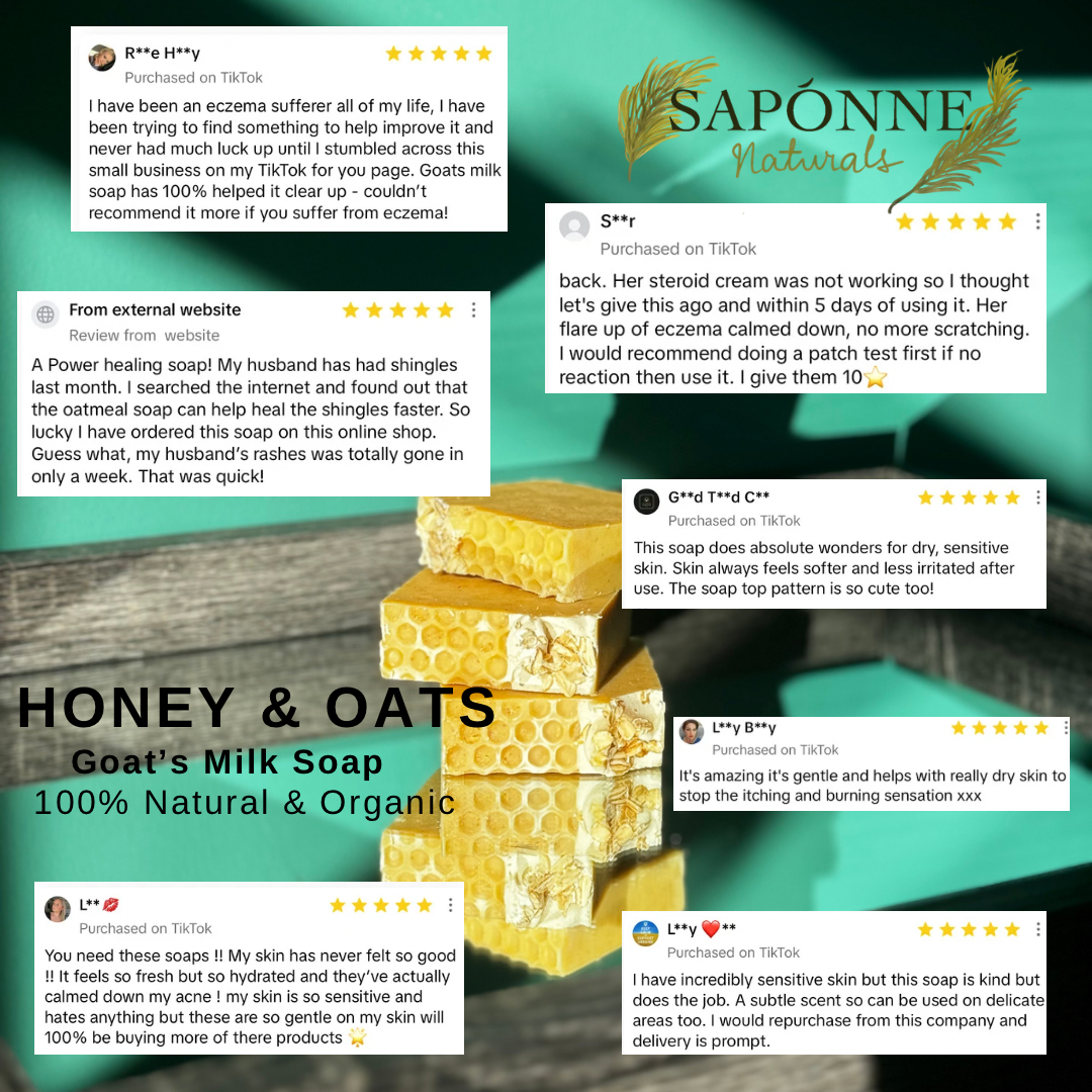 Honey and Oats Goat Milk Soap Saponne Naturals Reviews on Tiktok