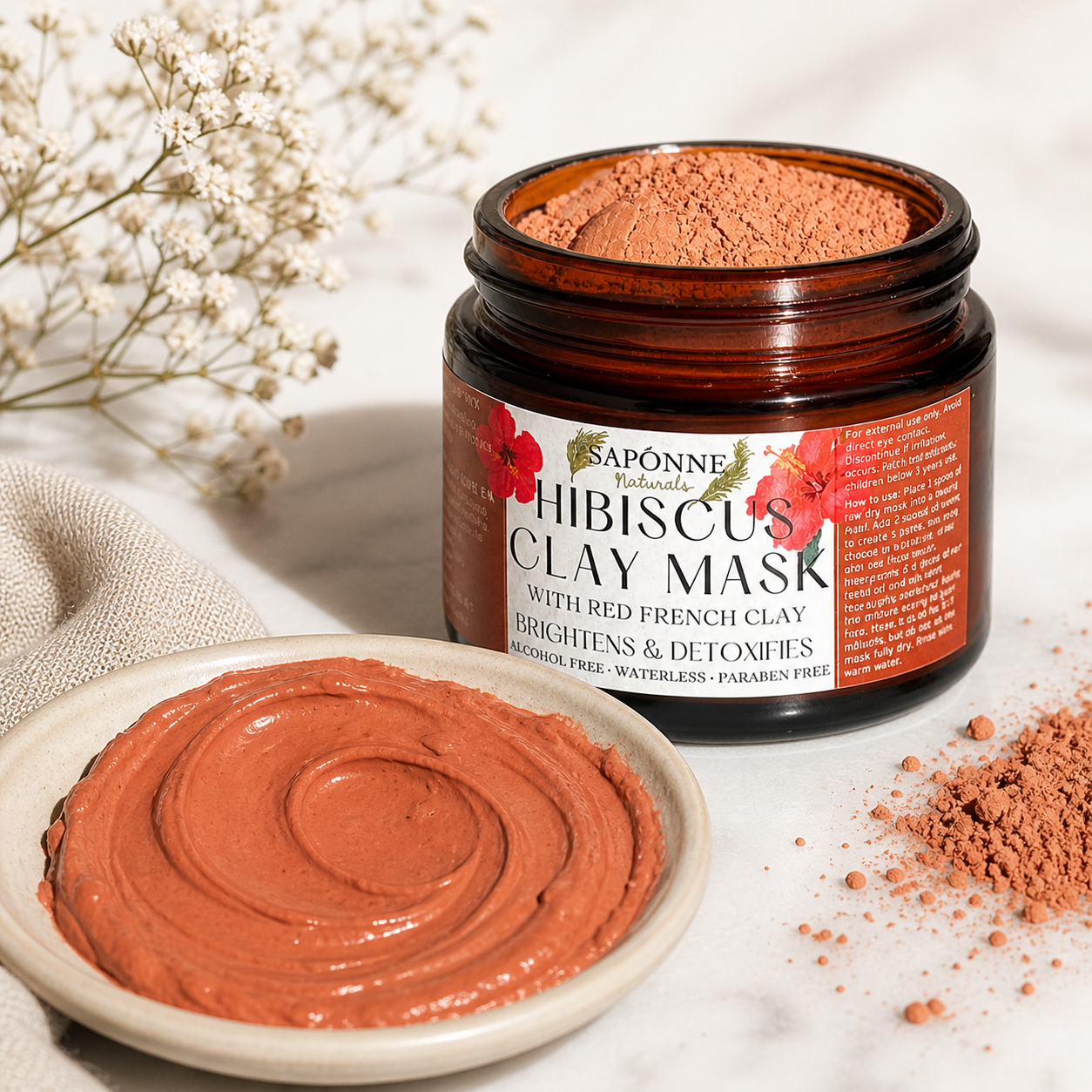 hibiscus face mask by Sapónne 