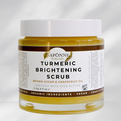 Organic turmeric exfoliator for hyperpigmentation and acne scars