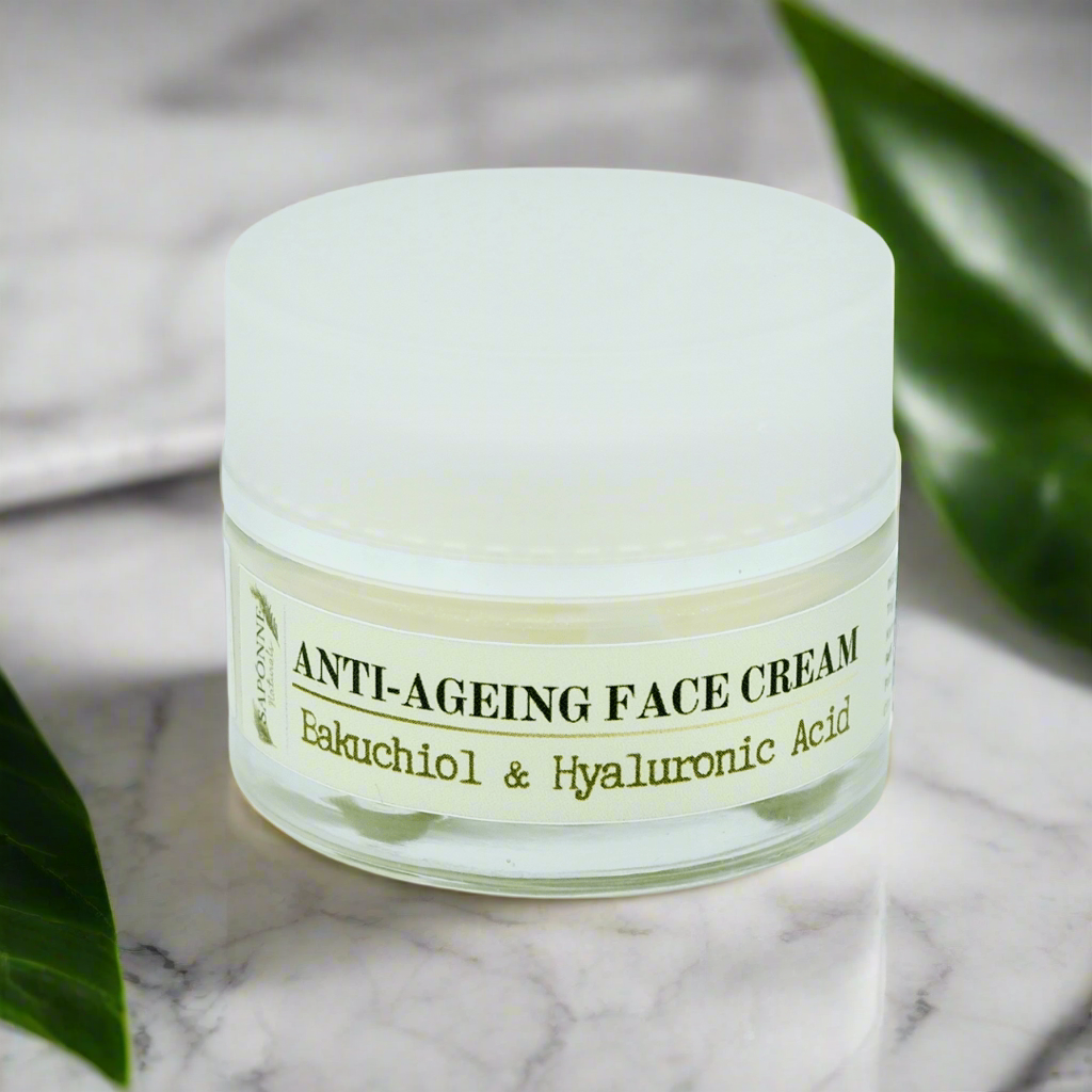 Anti - Ageing Face Cream | Hyaluronic Acid & Bakuchiol | Superfood Face Cream - Sapónne Naturals