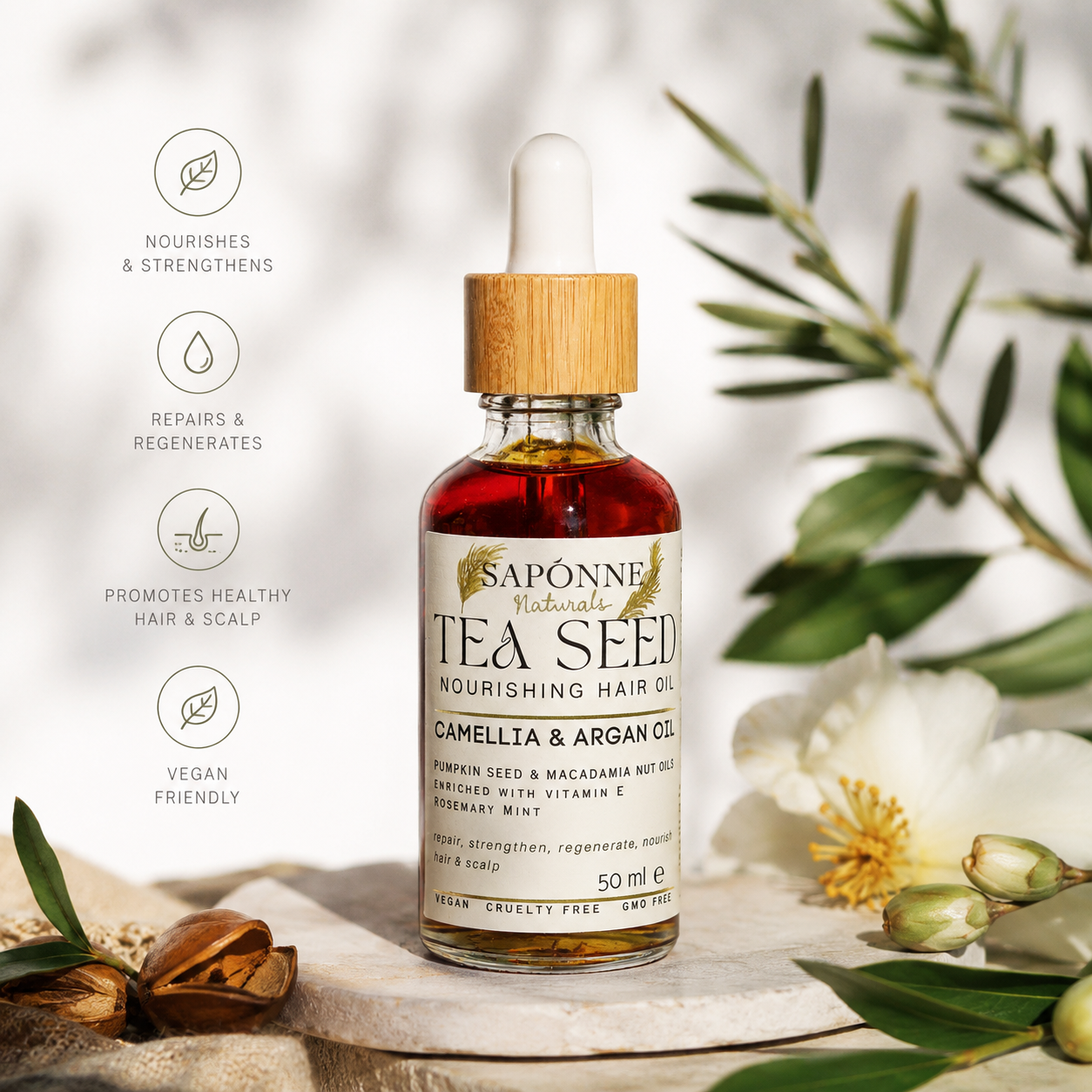 Tea Seed Nourishing Hair Oil