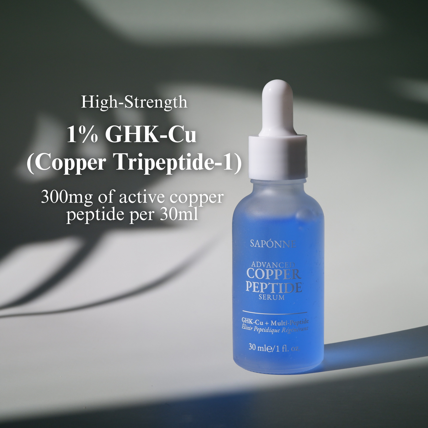 Copper Peptide Face Serum by Sapónne Naturals GHK-Cu