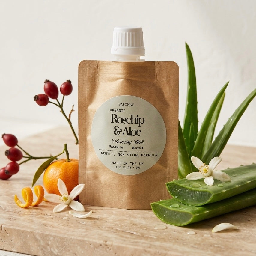 Rosehip and Aloe Cleansing Milk by Sapónne
