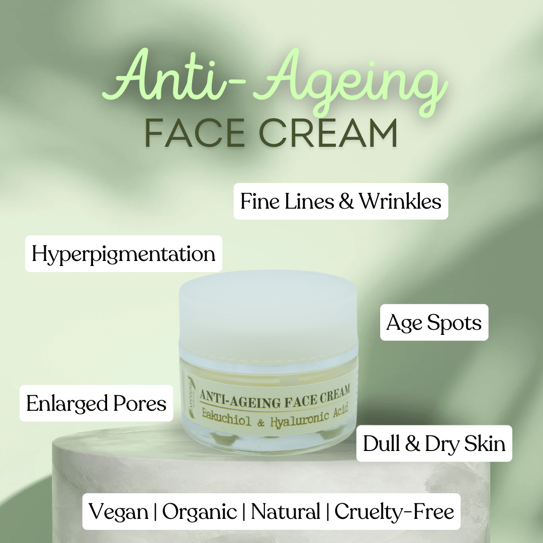 Anti - Ageing Face Cream | Hyaluronic Acid & Bakuchiol | Superfood Face Cream - Sapónne Naturals