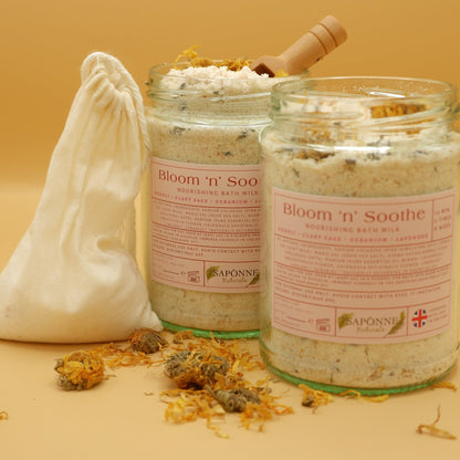 Bloom 'n' Soothe Nourishing Bath Milk - Sapónne Naturals