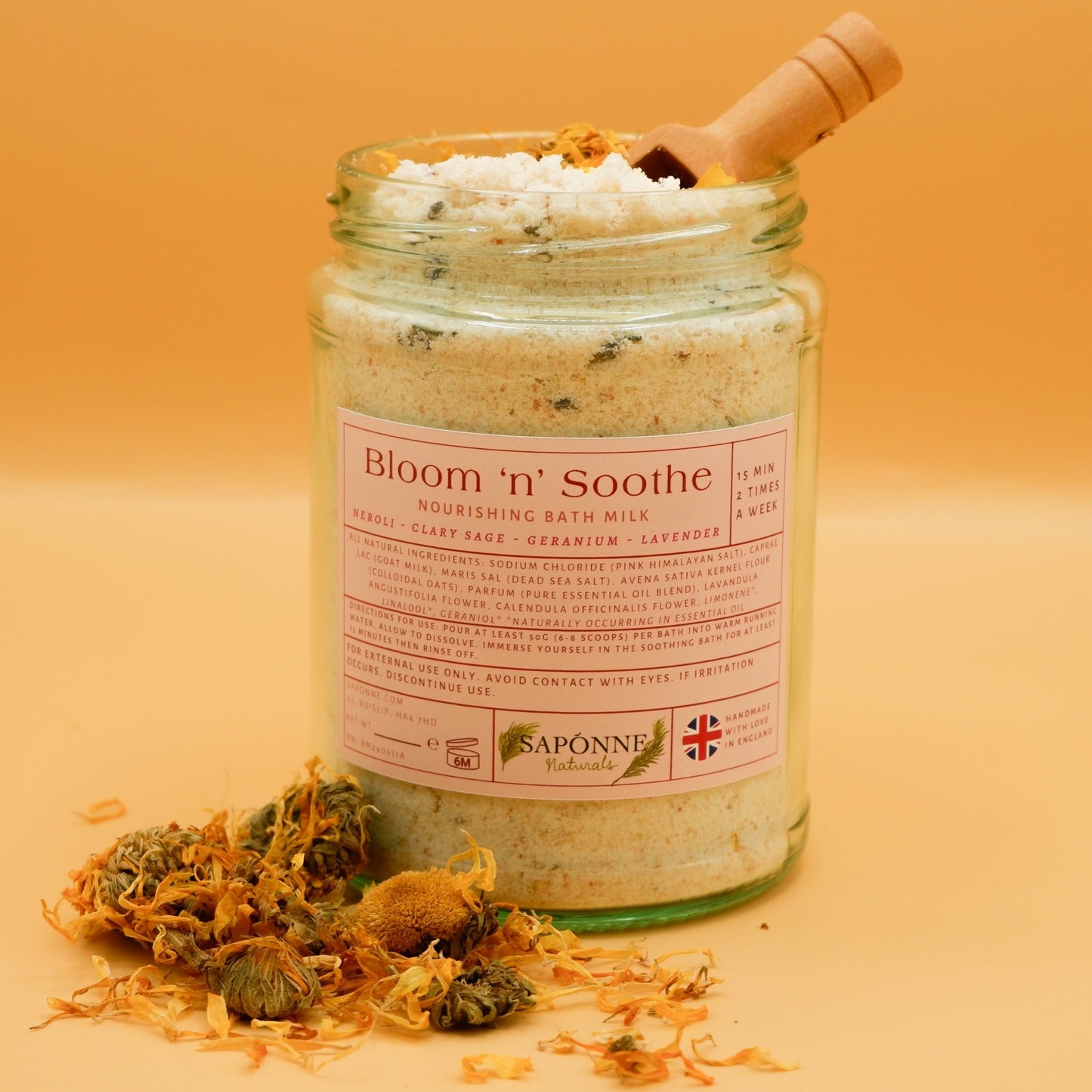 Bloom 'n' Soothe Nourishing Bath Milk - Sapónne Naturals