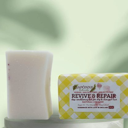 Revive & Repair Deep Conditioner Bar (for dry and damaged hair) - Sapónne Naturals