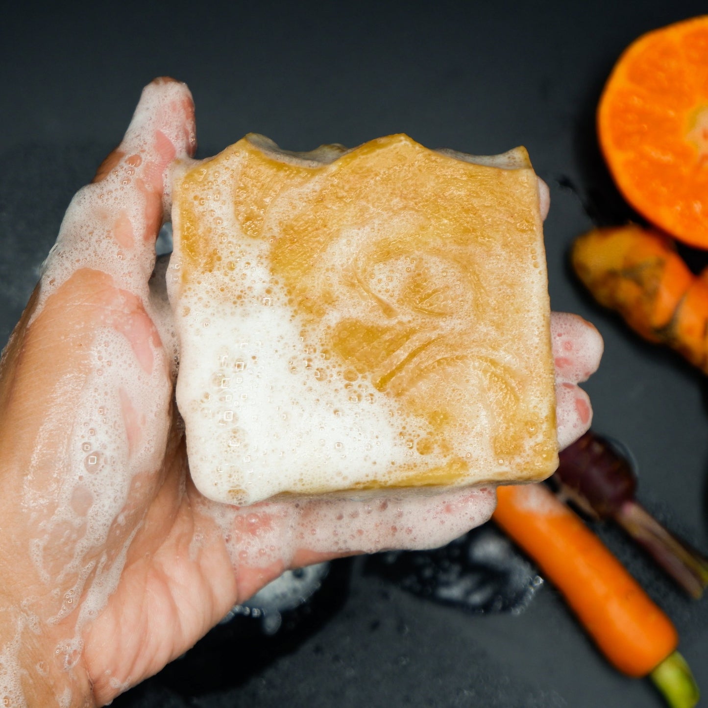 Turmeric and Carrot Brightening Soap - Sapónne Naturals