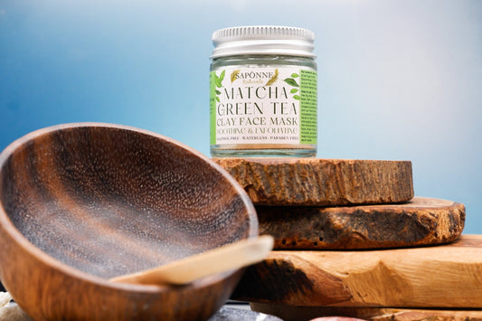 Matcha Green Tea Clay Mask (Soothing & Exfoliating) - Sapónne Naturals